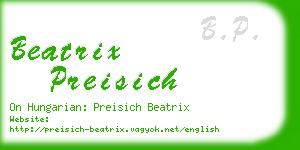 beatrix preisich business card